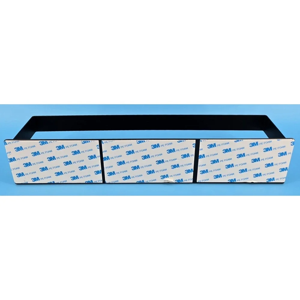 KES Shelf w/ Railing Self Adhesive Black Metal 4x16x3